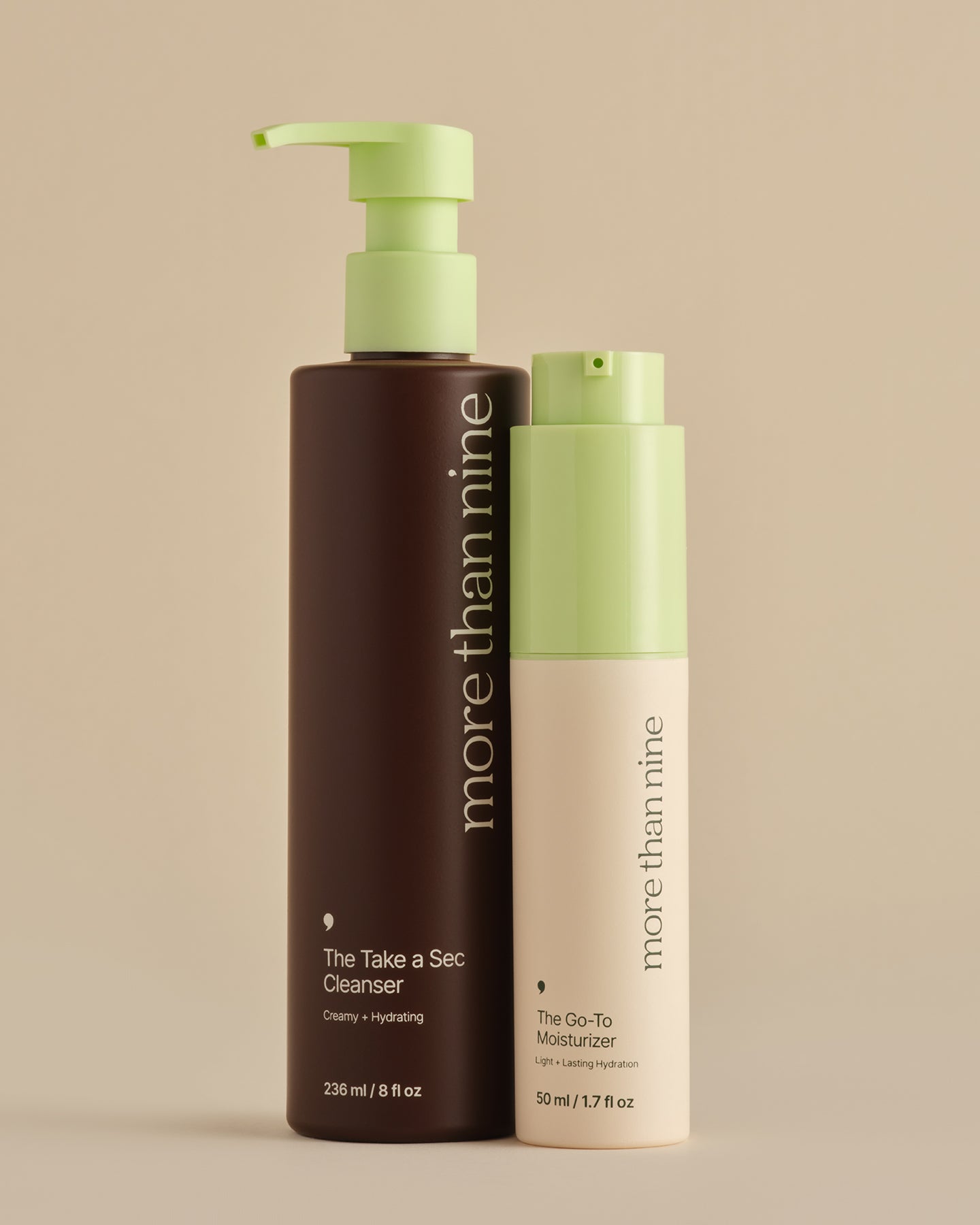 The Start Here Set with cleanser and moisturizer on a neutral background