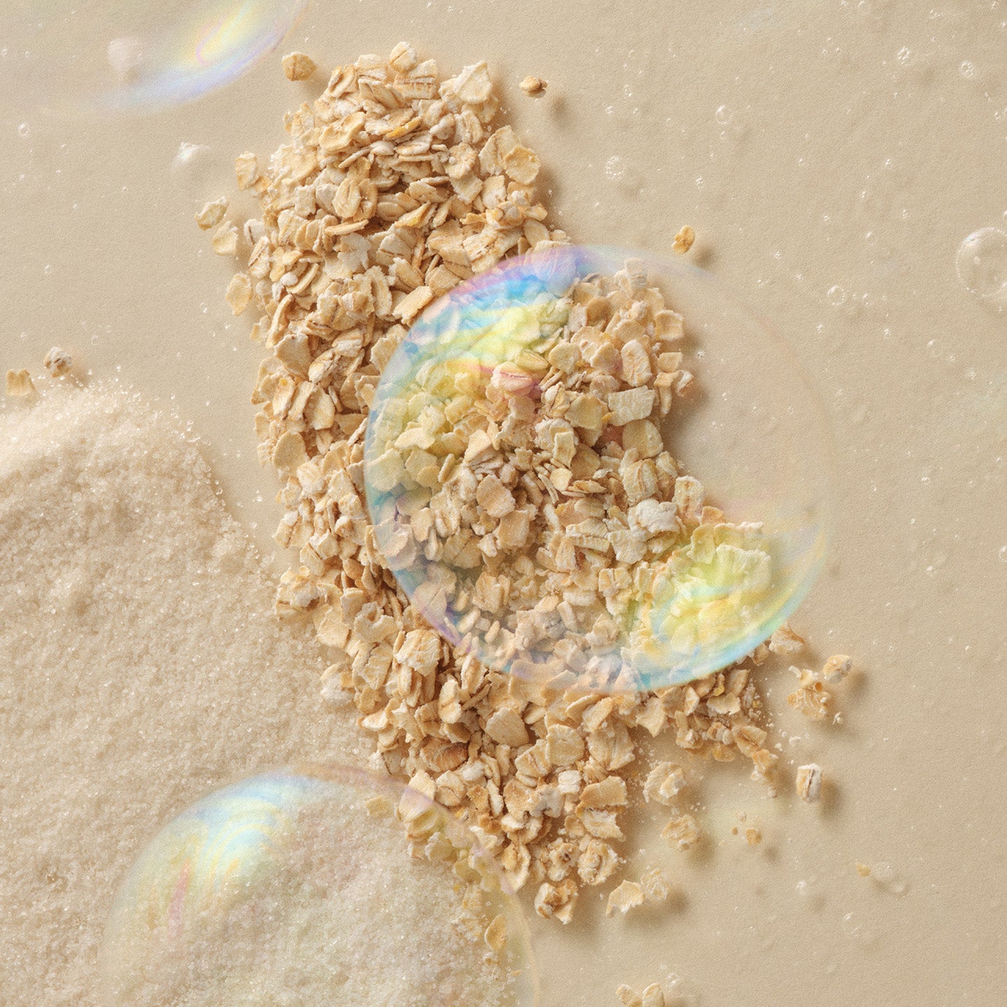 Oat ingredient texture for The Look Alive Exfoliator