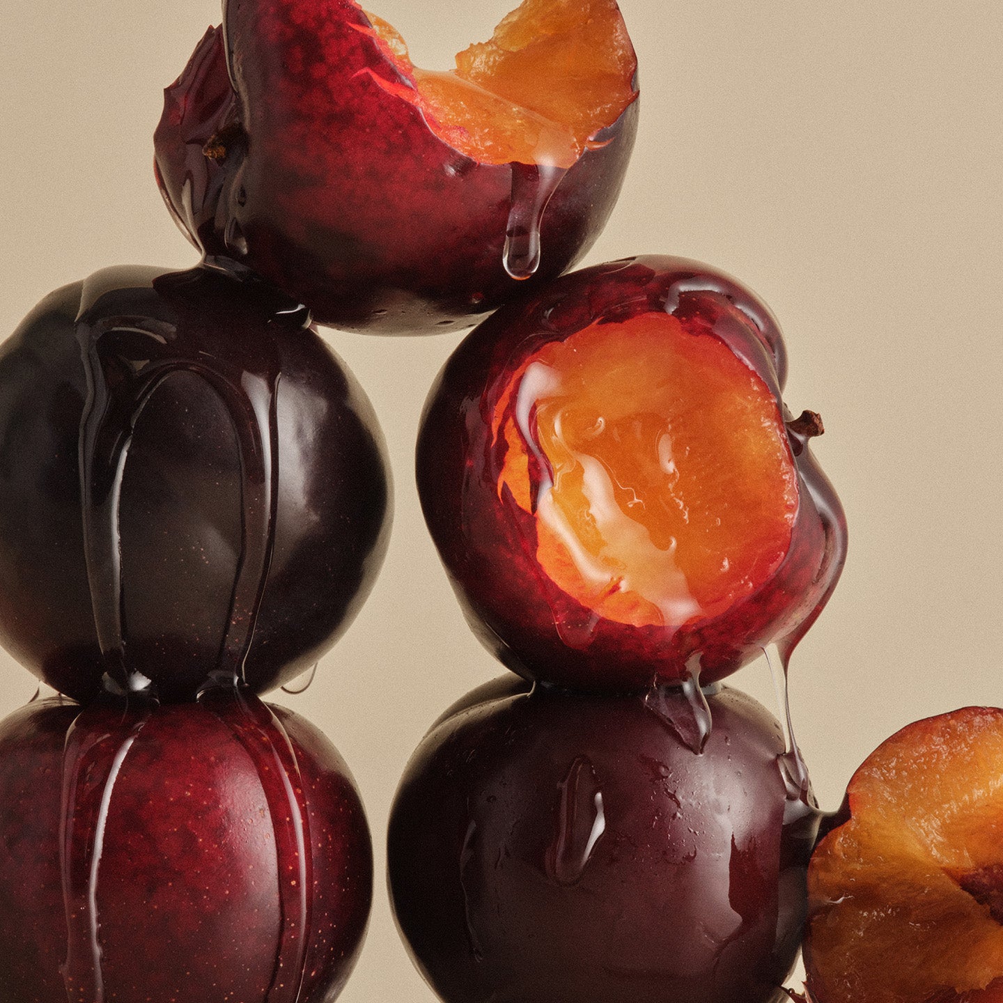 Plum ingredient collage for The Go-To Moisturizer