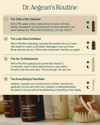 Dr. Aegean's routine card featuring The Take a Sec Cleanser