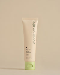 Travel-size The Take a Sec Cleanser bottle on a neutral background